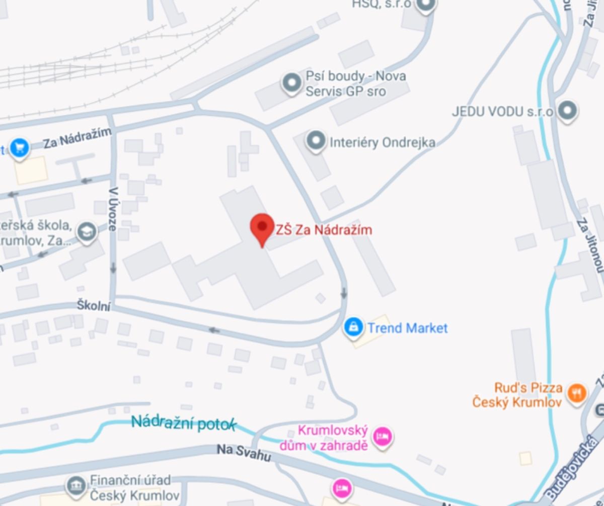 Mapa s polohou školy